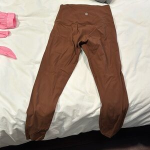 Ribbed brown Lulu align legging